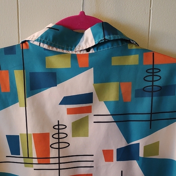 Retro Geometric Men's Shirt 3XL - Picture 7 of 9
